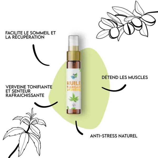 Bienfaits Huile de massage Argan & Verveine Bienfaits Huile de massage Argan & Verveine